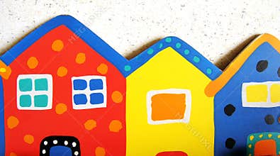 Colourful toy houses