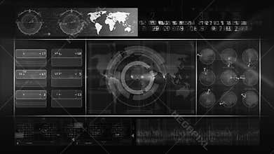 Abstract technology background LOOP colorless