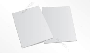 Two blank magazine covers on white background