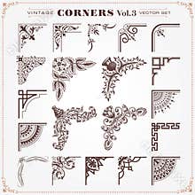 Vintage Style Corners And Borders 3
