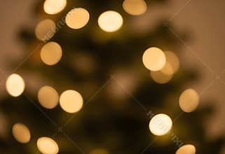Warm Golden Bokeh Lights Softly Blurred