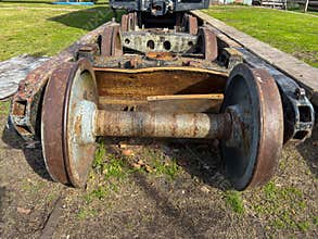 Vintage train bogie at the Provincial Station in Meridiano V in City of La Plata