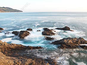 Landscape from the coast over the sea