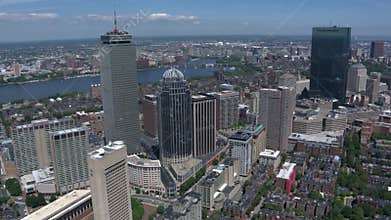 Boston city arial view