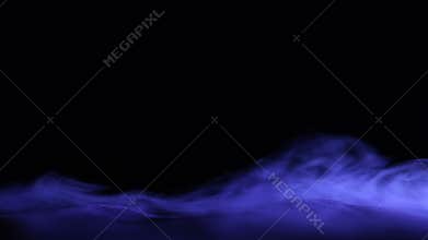 Abstract Blue Dry Ice Smoke Background