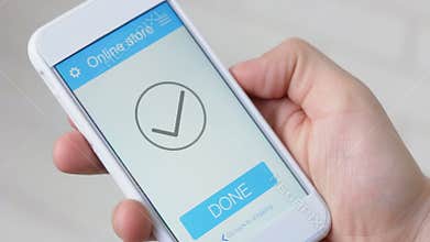 Buying goods in online store using smartphone application