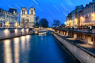 Star Trail at Notre Dame