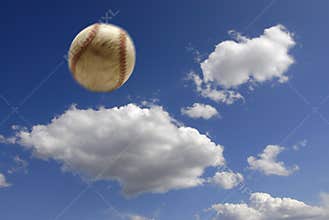 Baseball in air