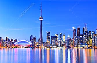 Toronto skyline in Ontario, Canada.