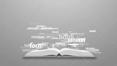 The concept of the word education. Word cloud emitted from the book