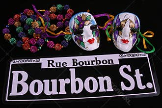 Masks. Beads and Bourbon Street