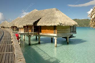 Overwater bungalow at Bora Bora
