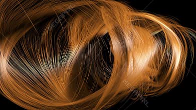 Futuristic animation with particle stripe object and light, HD 1080p