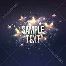Defocused magic star background. Vector