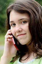 Girl using mobile phone
