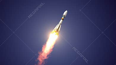 Heavy Carrier Rocket Takes Off