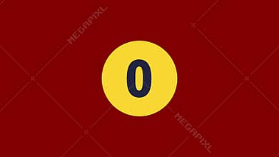 Countdown from 10 to 1 by scribble method, with alpha channel