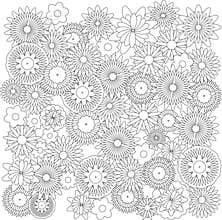 Flowers background catcher for coloring book