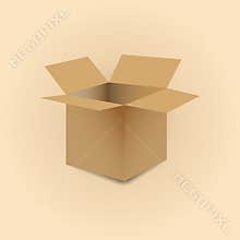 Cardboard box vector illustration.