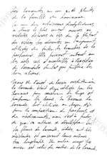 Undefined text french. Handwritten letter. Handwriting