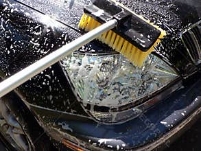 Car wash day front end cleaning