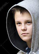 Teenager looking away