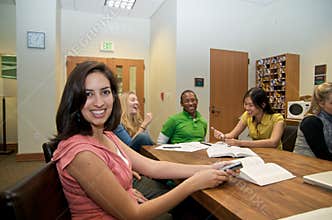 Multicultural Students in Student lounge
