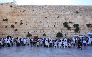 Jews Praying at Western Wall, Jerusalem