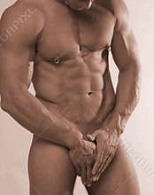 Pierced male nude