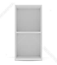 White empty clean shelf box