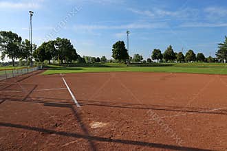 Empty Softball Field