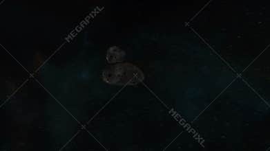 Asteroids Travelling Through Space