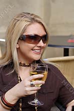 Drinking wine