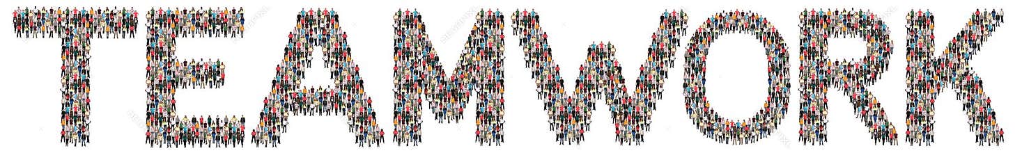 Teamwork team business success successful together multi ethnic