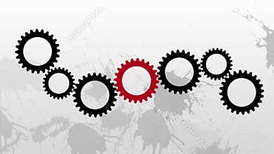Black gears no work while red one does not establish balance