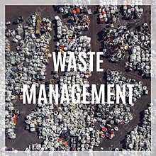 Waste Management. Landfill for waste storage. View from above.