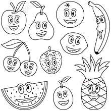 Coloring Fruit for Kids