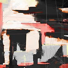 Oil painting abstract style artwork on canvas