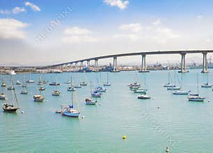 Marina and Coronado Bridge, San Diego
