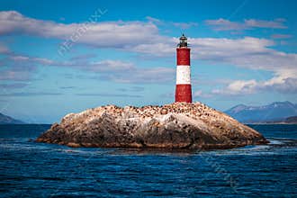 End of the World Lighthouse, in Ushuaia, Argentina
