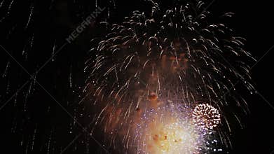 Celebration and Fireworks Explosions Background