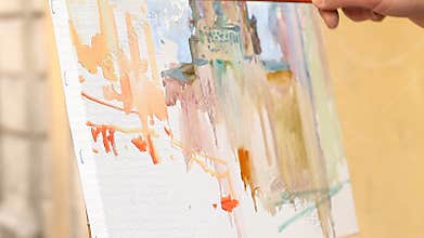 Artist paints a picture