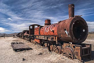 Cemetery of trains, Uyuni, Bolivia