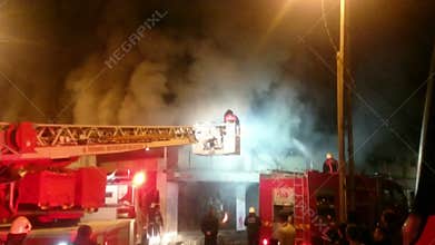 Istanbul firefighters in action