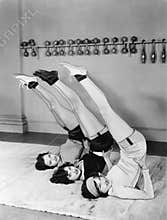 Three women exercising