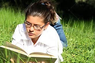 reading outdoors at summer camp