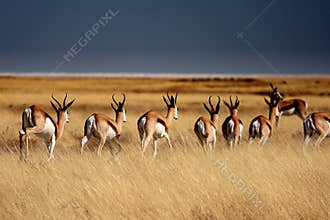 Springboks in Etosha Park