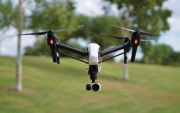 High Tech Camera Drone (UAV) Flying