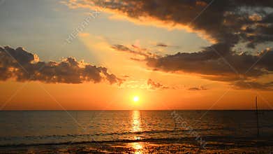 Sunset and sky at beach