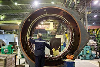 Stator of a big electric motor